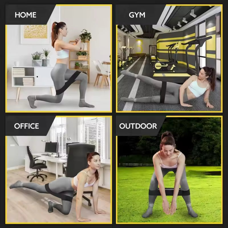 3PCS Fitness Rubber Band Elastic Yoga Resistance Bands