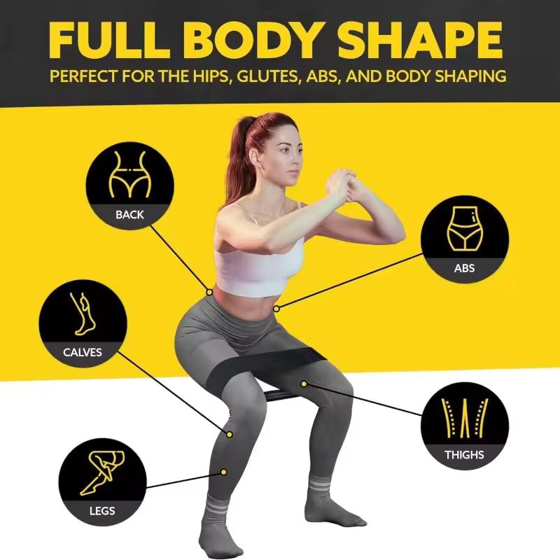 3PCS Fitness Rubber Band Elastic Yoga Resistance Bands